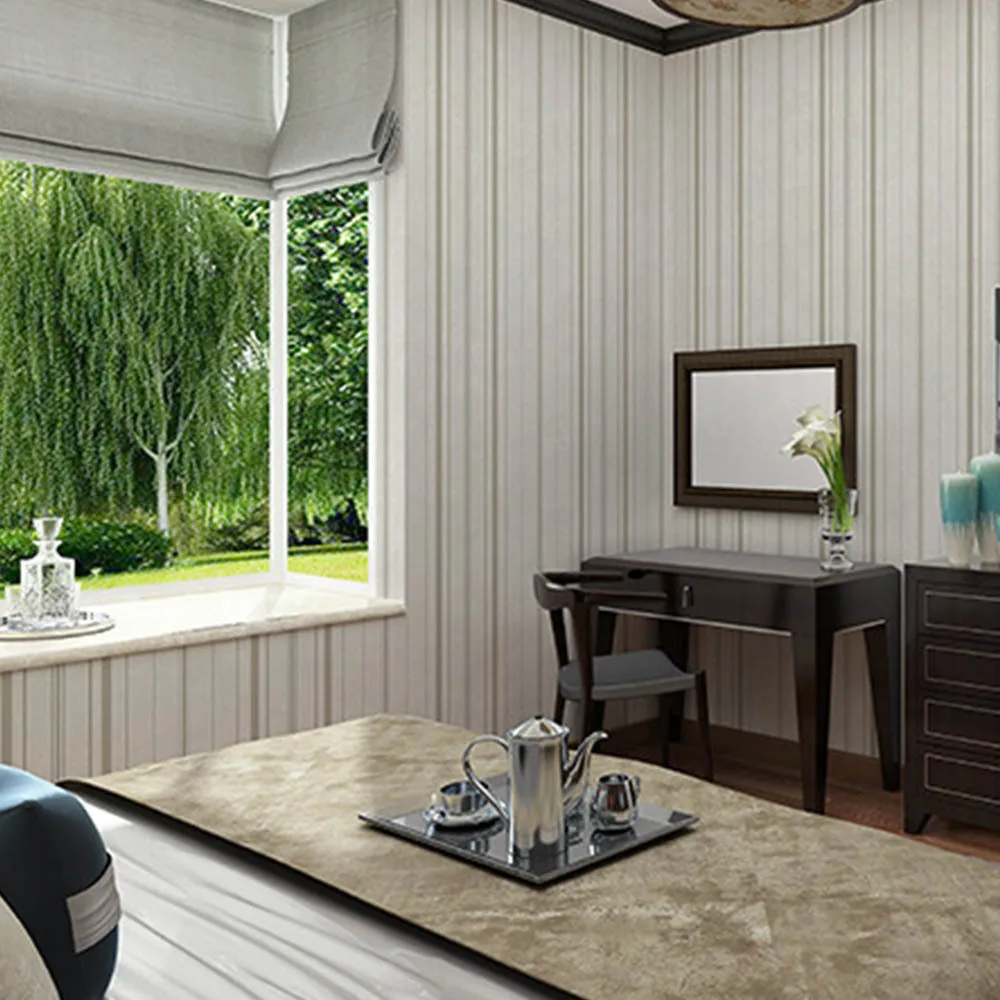 Child Room Striped Wallpaper Girl Boys Wallpapers Roll Wall Decoration Modern Minimalist Blue Vertical Stripes | Дом и сад