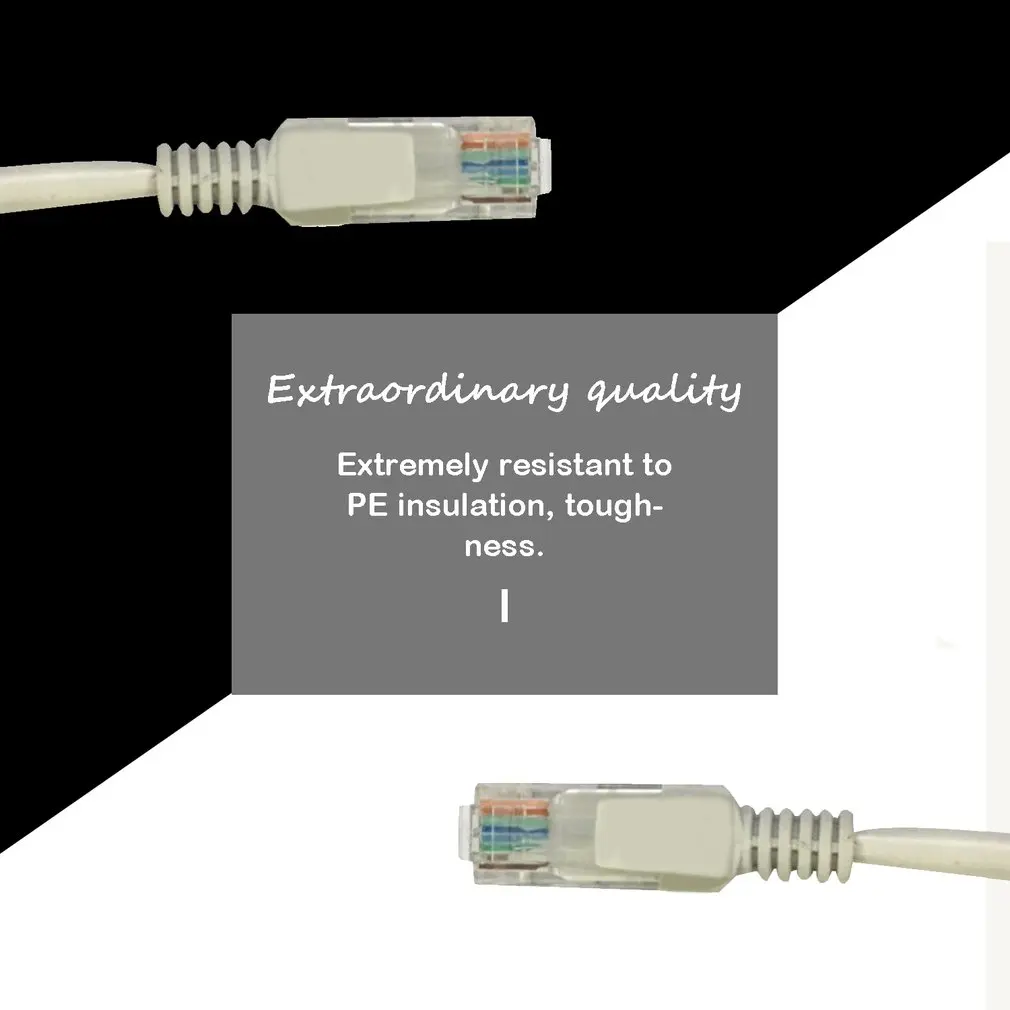 Cat 6 Ethernet кабель плоский с кабельными зажимами Интернет сетевой высокоскоростной