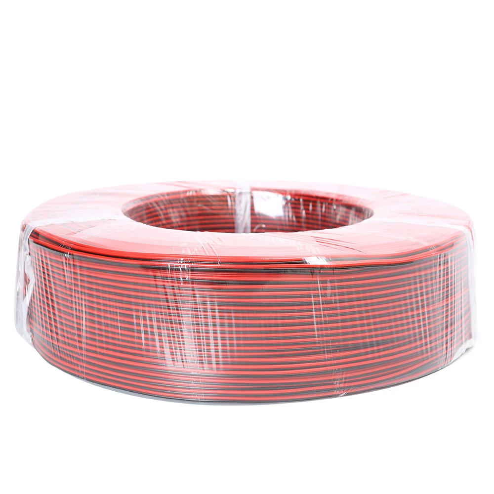 10 м/лот) UL2468 26AWG 2pin луженая медь красный черный провод ПВХ изолированный Электрический удлинитель Светодиодная лента