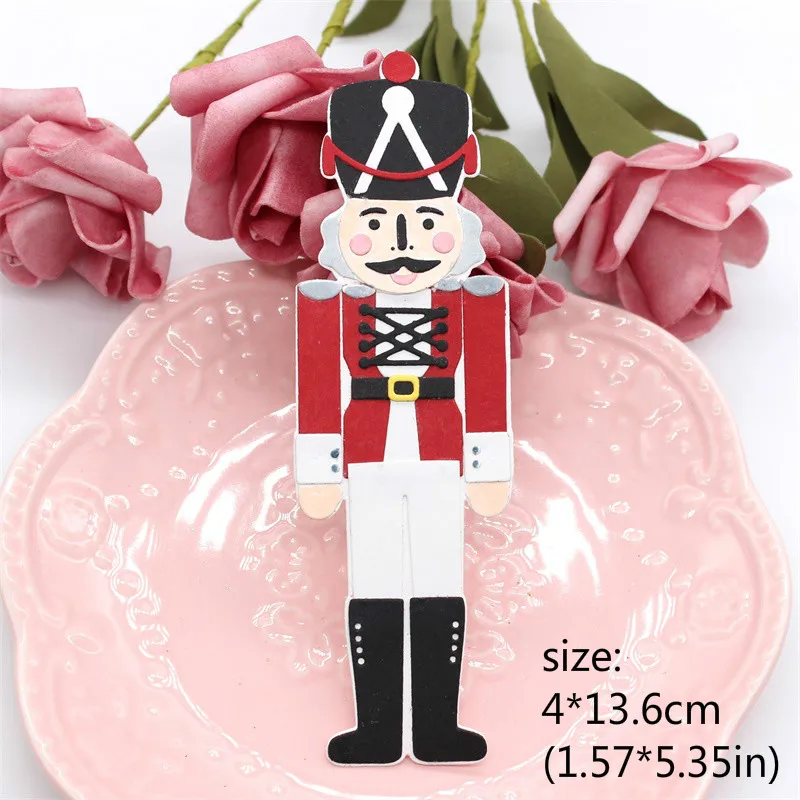 Рождественский металлический штамповочный трафарет с изображением орехов