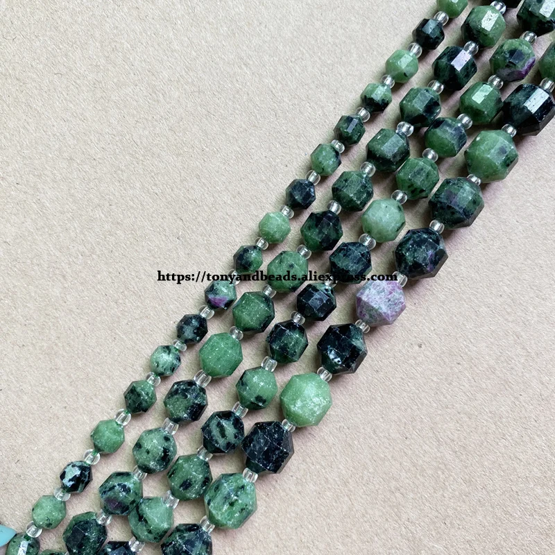 

Semi-precious Stone American Football Faceted AA Quality Red Green Zoisite 7" Round Loose Beads 6 8 10 mm