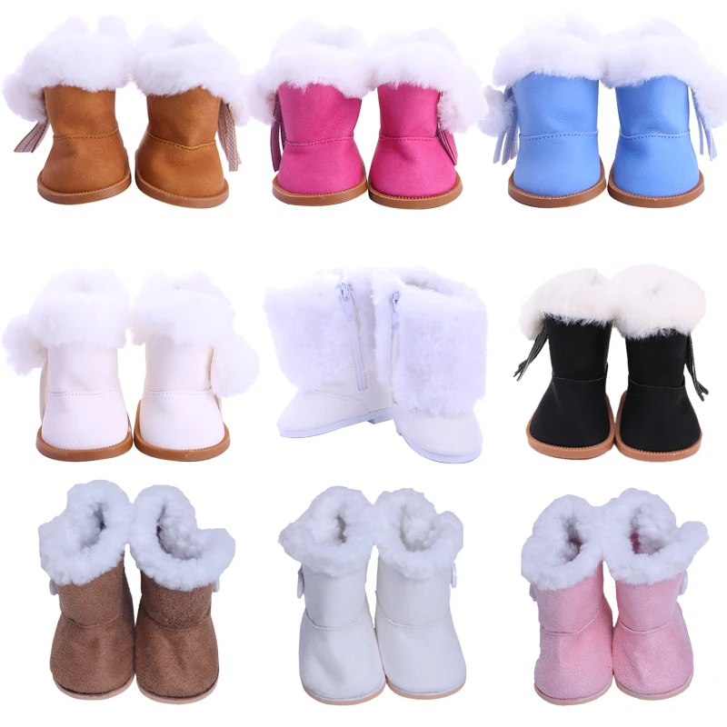 Doll 9 Styles Fashion Winter Boots For 18 Inch American&43 Cm Born Baby Generation Girl's Russian DIY Toy Gift