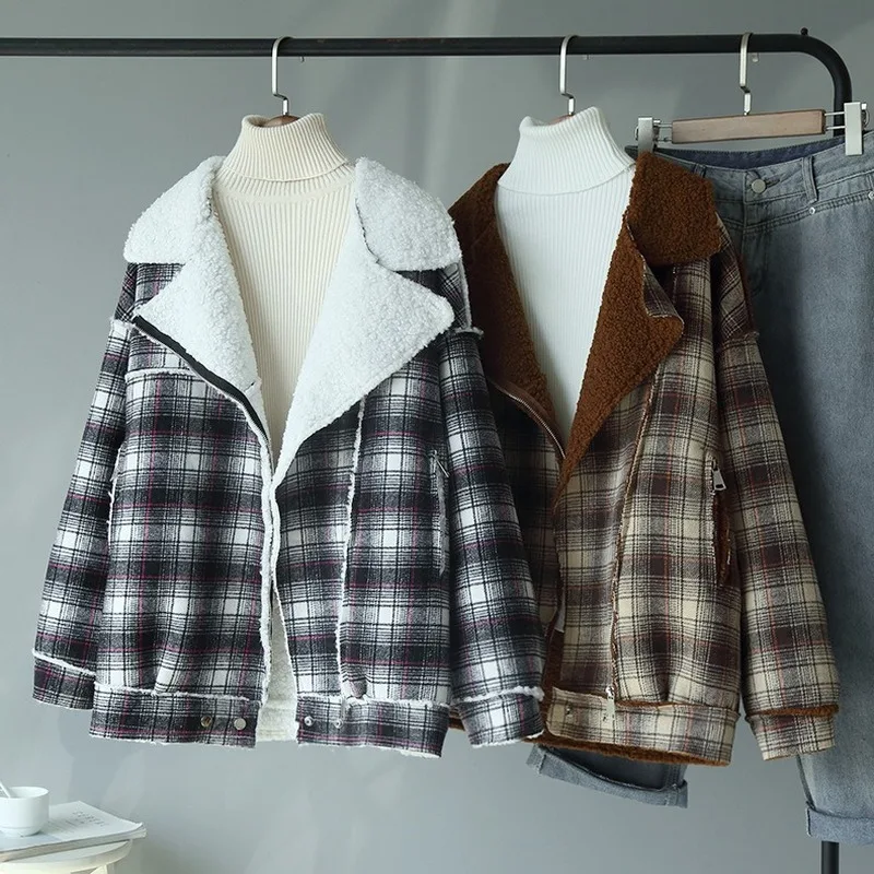 2019 зимнее женское пальто в стиле ретро теплое из овечьей шерсти женская модная