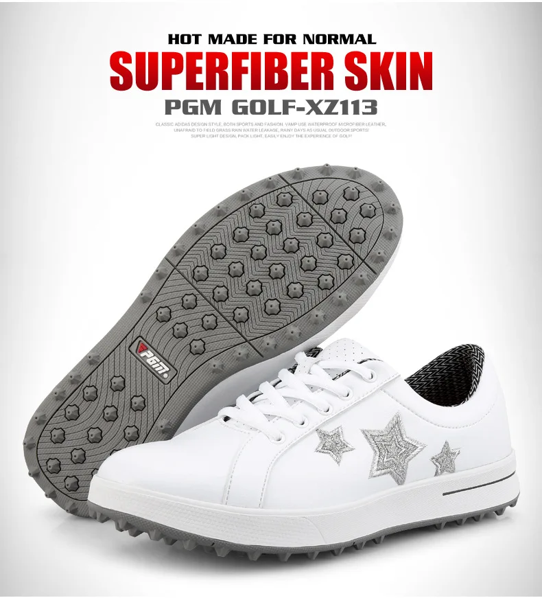 Кроссовки PGM женские для игры в гольф, корейский стиль, фиксированная ногтевая водонепроницаемая обувь, Нескользящие маленькие белые спорт... от AliExpress RU&CIS NEW