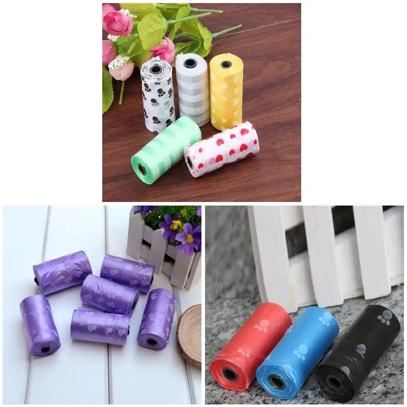 

10 рулонов биоразлагаемых мешков для домашних питомцев, собак, кошек, мешок для уборки отходов с принтом, мешки для собак Перед наполнением