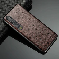 genuine leather phone case for xiaomi mi 12 11 10 ultra 9 se 8 note 10 mix 4 2s case ostrich texture cover