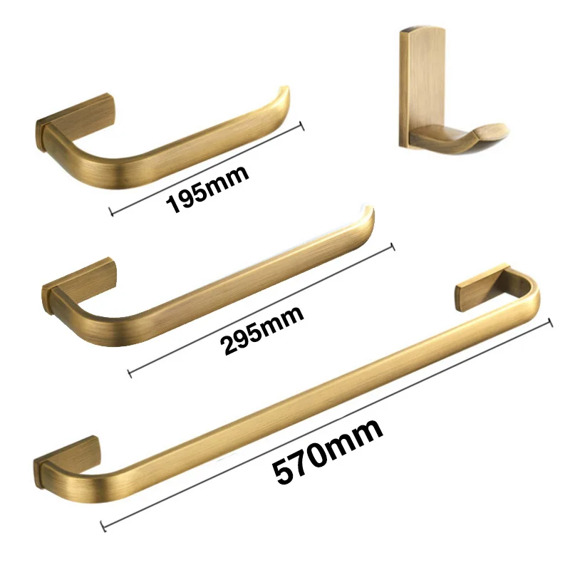 bronze bathroom accessories set antique brass brushed toilet paper roll holder bath towel rail ring wall mounted robe coat hook free global shipping