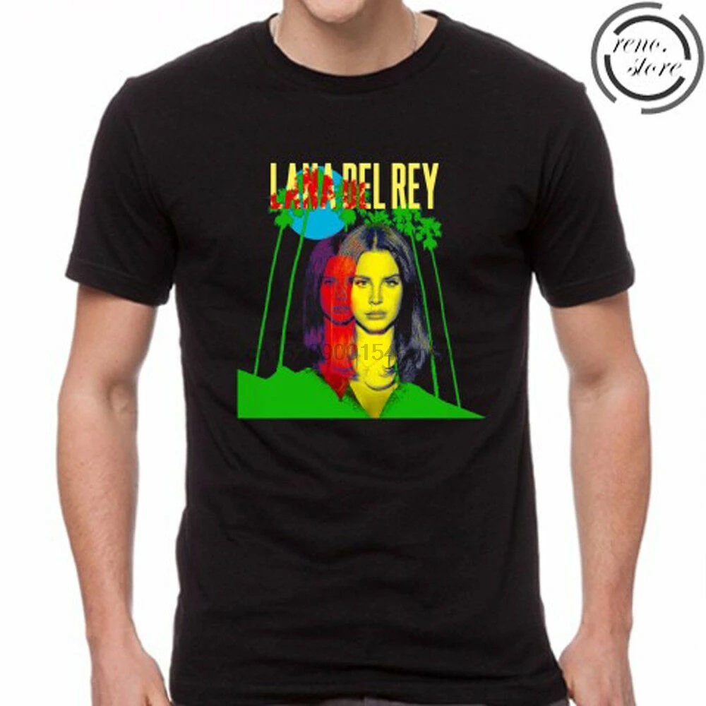 Lana Del Rey Tour 2018 известная певица Черная Футболка размер S M L XL 2XL 3XL | Мужская одежда