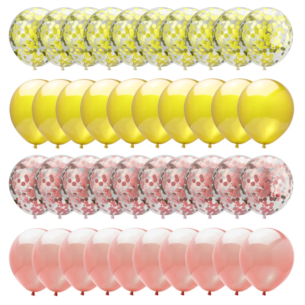 

20pcs12 Inch Sequined Confetti Balloon Set Wedding Celebration Birthday Party Decoration Supplies gold party decorations