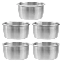 5pcs 4050ml reusable stainless steel appetizer dipping bowl plates sauce cups sauce plate condiment cups seasoning storage cups