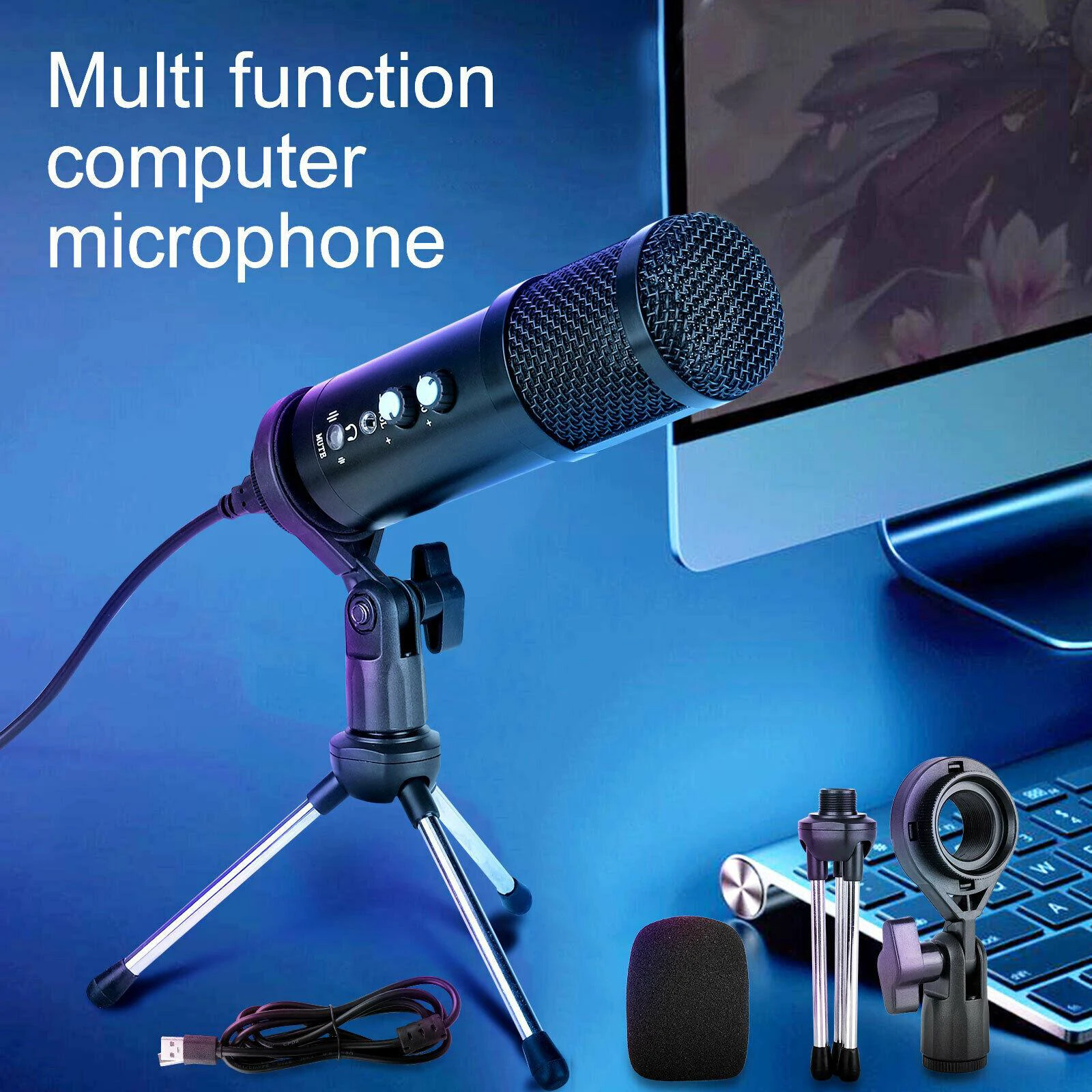 

USB Microphone Professional Streaming Live Condenser Microphones For PC Computer Laptop Recording Studio Singing Gaming
