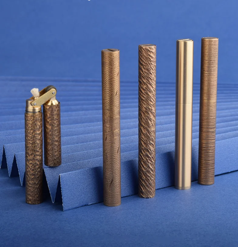 Забавная тонкая керосиновая зажигалка медный цилиндр нунчакус креативный