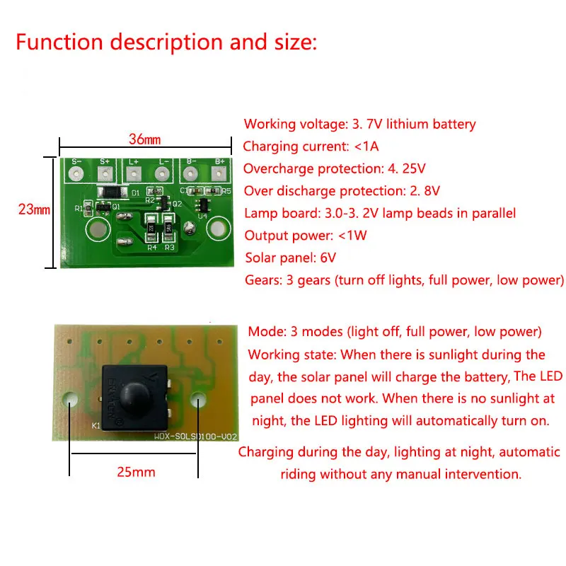 Контроллер солнечной лампы 3 7 В 1 А контроллер солнечного фонаря солнечная панель