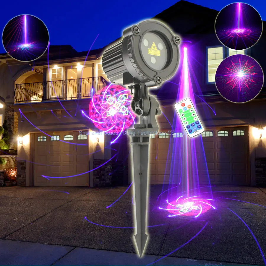 

Лазерный светильник ESHINY Z2N7 для садового ландшафта, проектор с движущимися звездами, 60/96 узоров, уличный, IP65, дистанционное управление, настенный светильник для дерева