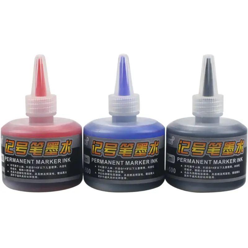 

1 Bottle 50ml Refill Ink for Refilling Inks Marker Pen Black Red Blue 3 Colors