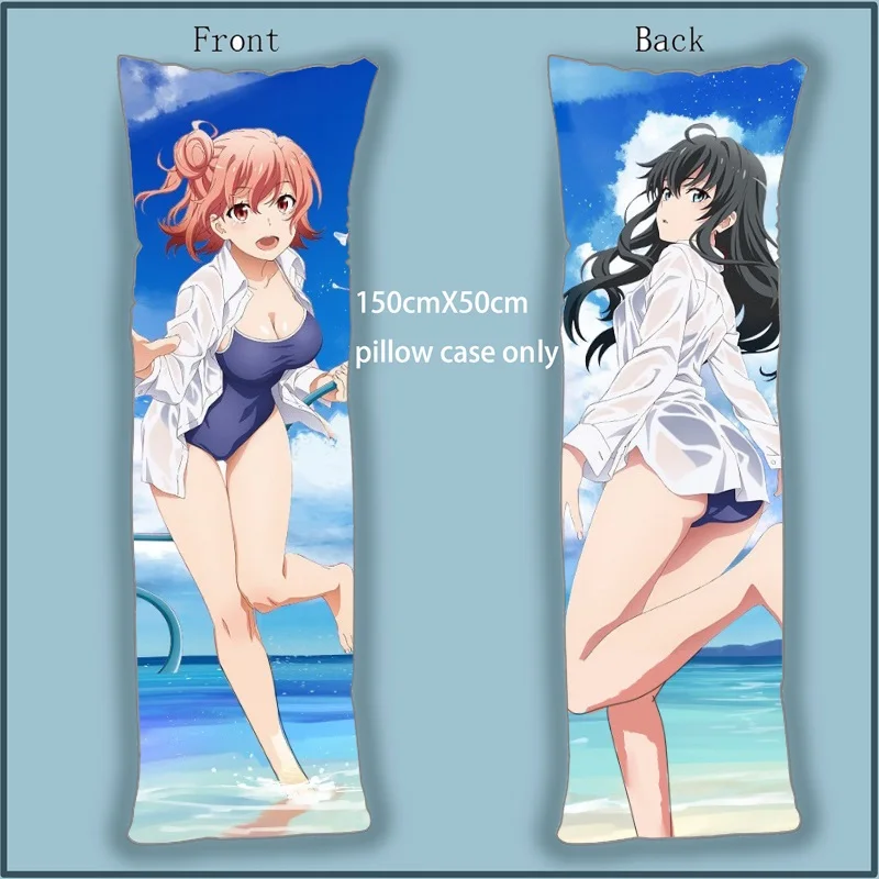 

Дакимакура с аниме тела подушку Чехол мой подросток романтическая комедия Yui Yukino пляжные 150 см украшения дома подушка чехол s печатных длинн...