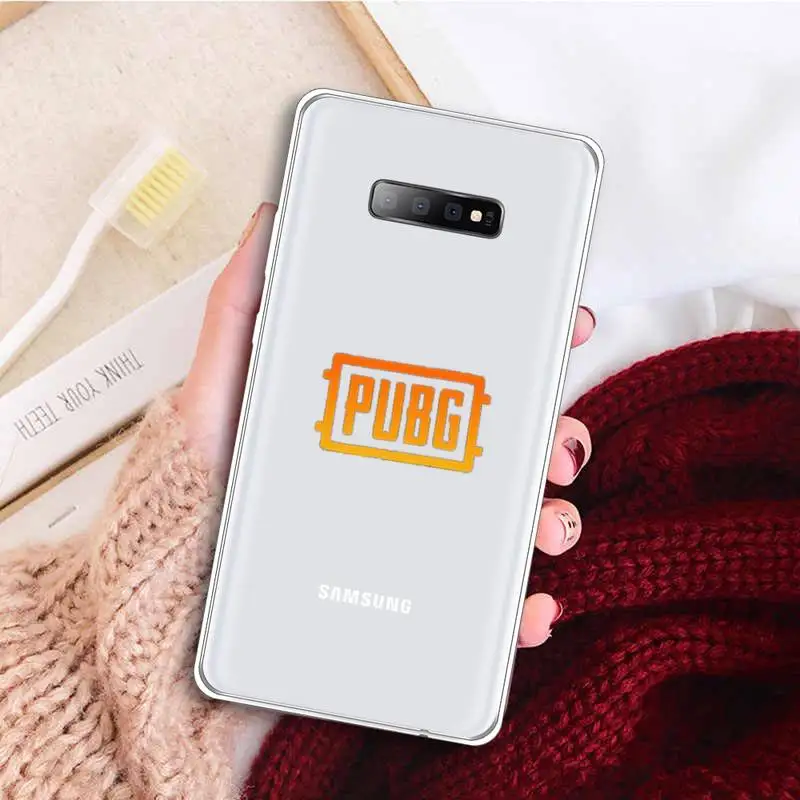 

Hot game gun PUBG Phone Case Transparent For Samsung Galaxy A 71 21s S note 8 9 10 plus 20 ultra