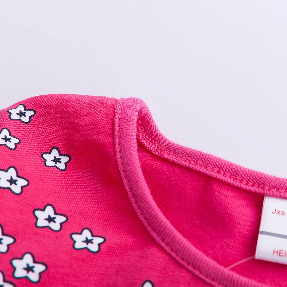 Nova/Одежда для маленьких девочек хлопковая детская одежда с круглым вырезом