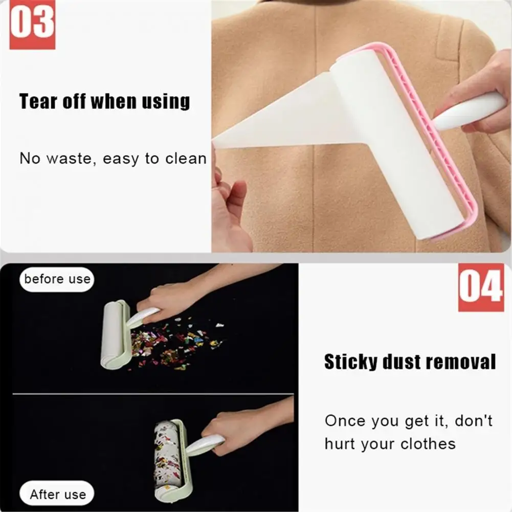 

Tearable Home Clothing Sticky Wool Dust Hair Remover Roller Replacement Paper chom chom Lint Rollers