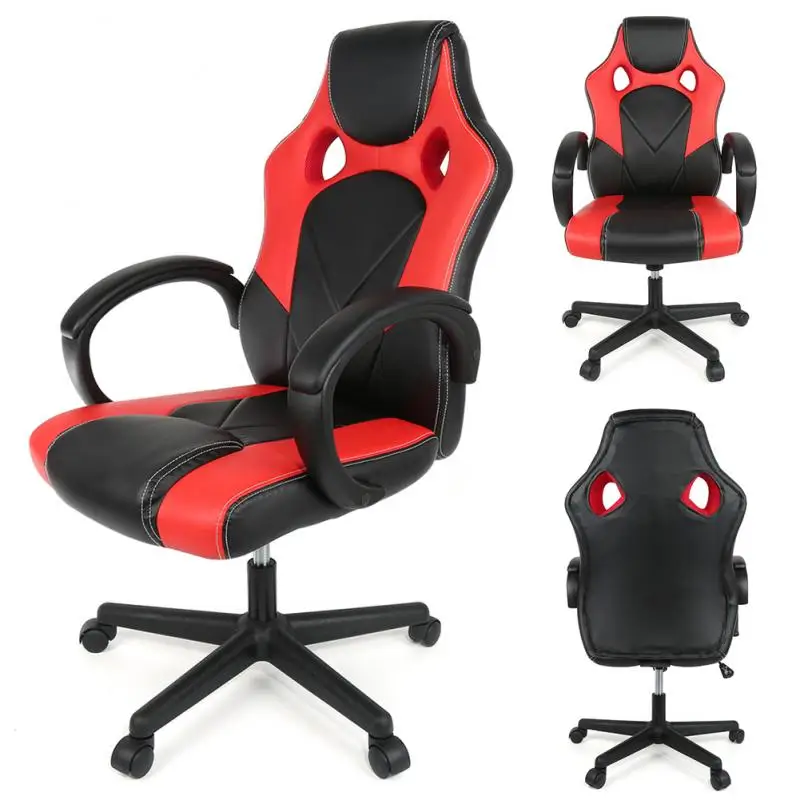 

1pc High Quality Lift And Swivel Computer Chair Office Gaming Chairs For Office Lying Home Two-hole Basic LOL Game Racing Chairs