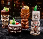 Гавайские кружки Tiki, Коктейльная чашка, кружка для пива, напитков, кружка для вина, керамическая кружка Islander Tiki