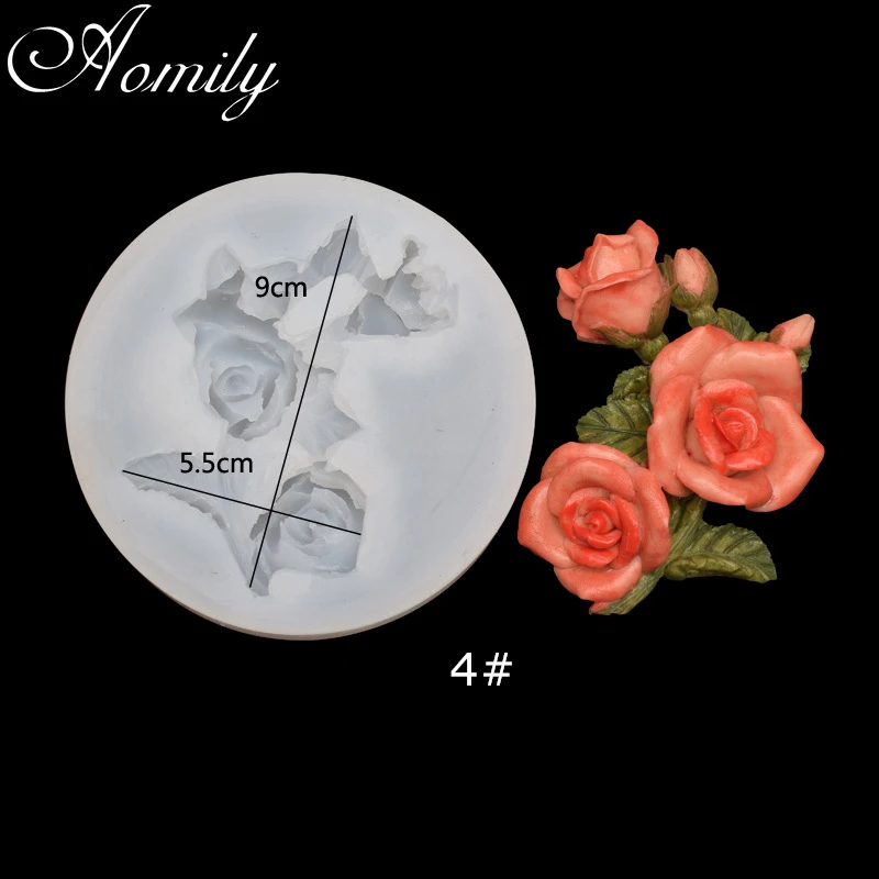 Форма из силикона Amoliy Lily Sunflower Rose Camellia для декорирования шоколадных конфет, выпечки и кондитерских изделий.