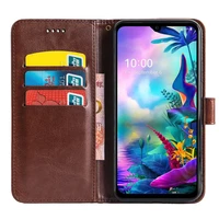 roemi for lg g8xv50s favourite easy to insert and remove anti fall plain leather case phone protective cover
