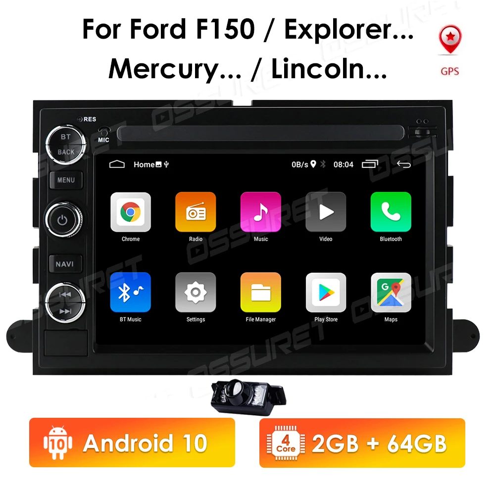 Автомобильный мультимедийный плеер Android10 для Ford Focus Edge Mustang погрузка Explorer Fusion 2006