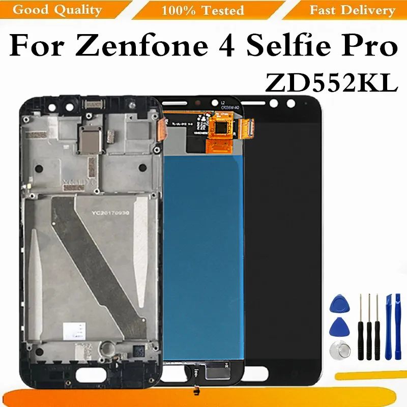 

For ASUS ZenFone 4 Selfie Pro ZD552KL LCD Display Screen Touch Panel Digitizer With Frame For Asus_Z01MD