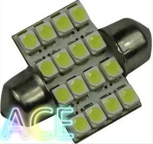 5PCS 16 SMD LED 1210 31mm Car Interior Dome Festoon Bulb Light Lamp White DC 12V | Автомобили и мотоциклы