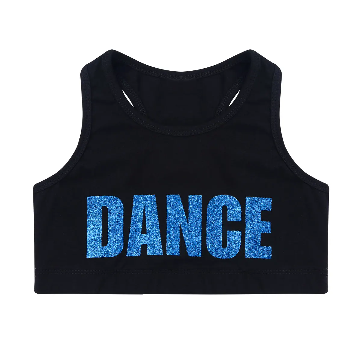 Kids Girls Ballet Dancewear Gymnastics Clothes Set Letters Printed Sports Bra Tops Tank Crop Top With Shorts Tracksuit Outfit