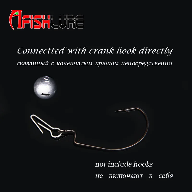 Afishlure 5 шт. в лоте Привести Вес поворотный Чебурашка грузило Jig Head свинцовые s