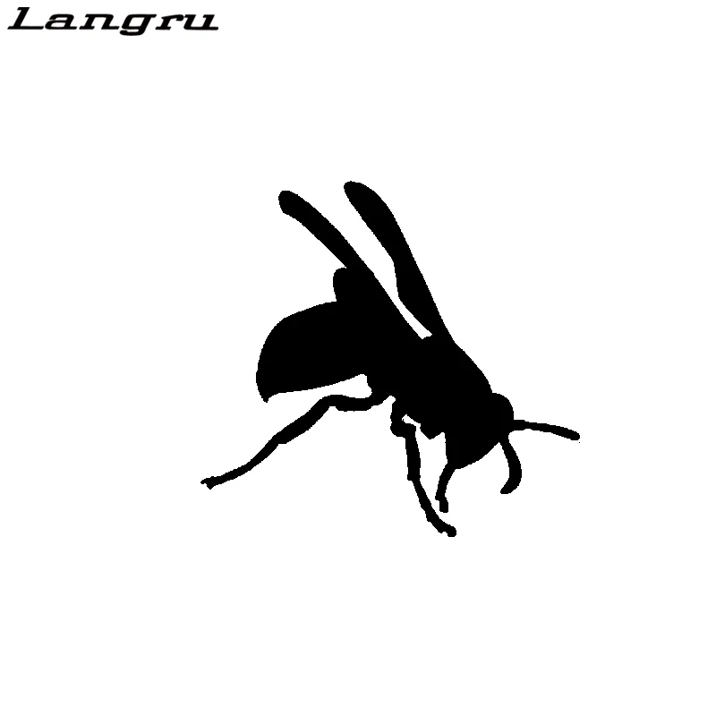 Langru 14 3 см * 13 4 Красивая Милая пчела тень тонкая виниловая наклейка Автомобильная