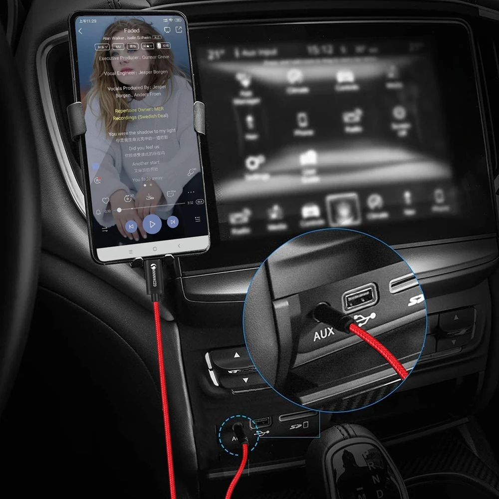 Аудиокабель USB Type C с разъемом папа на 3 5 мм для автомобиля AUX аудиоадаптер кабель