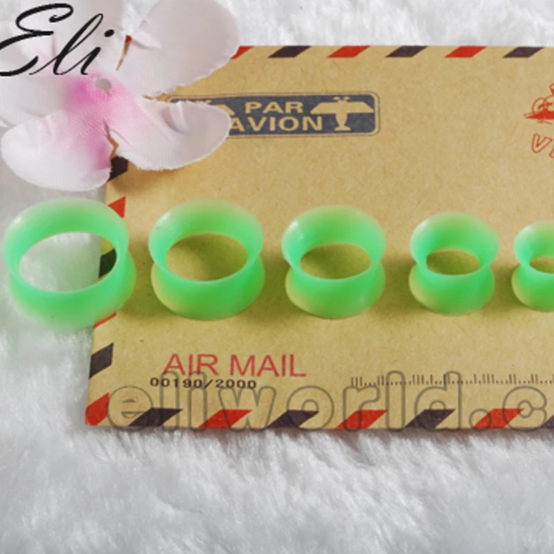 Eli 1 шт. силиконовые тоннели двойные расклешенные Затычки Для плоти туннели