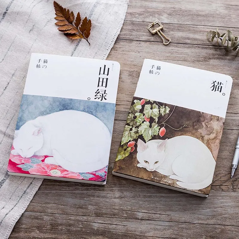 

Kawaii Cat Notebook Paper Sketch Book Office School Supplies Blank Vintage Sketchbook Diary Drawing Painting for Students