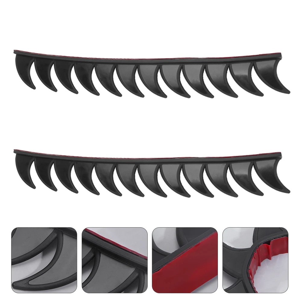 

2 pcs Black Motorcycles Helmet Saw Blade Warhawk Mohawks Dirt Biker Spike Strip Sticker Universal Capacete Decoration