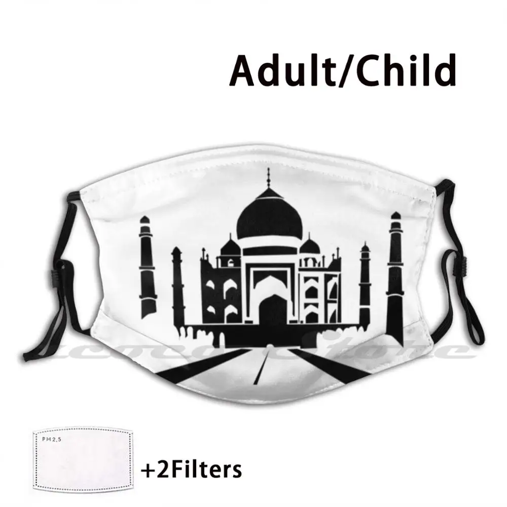

Taj Mahal Custom Pattern Washable Filter Pm2.5 Adult Kids Mask Taj Mahal