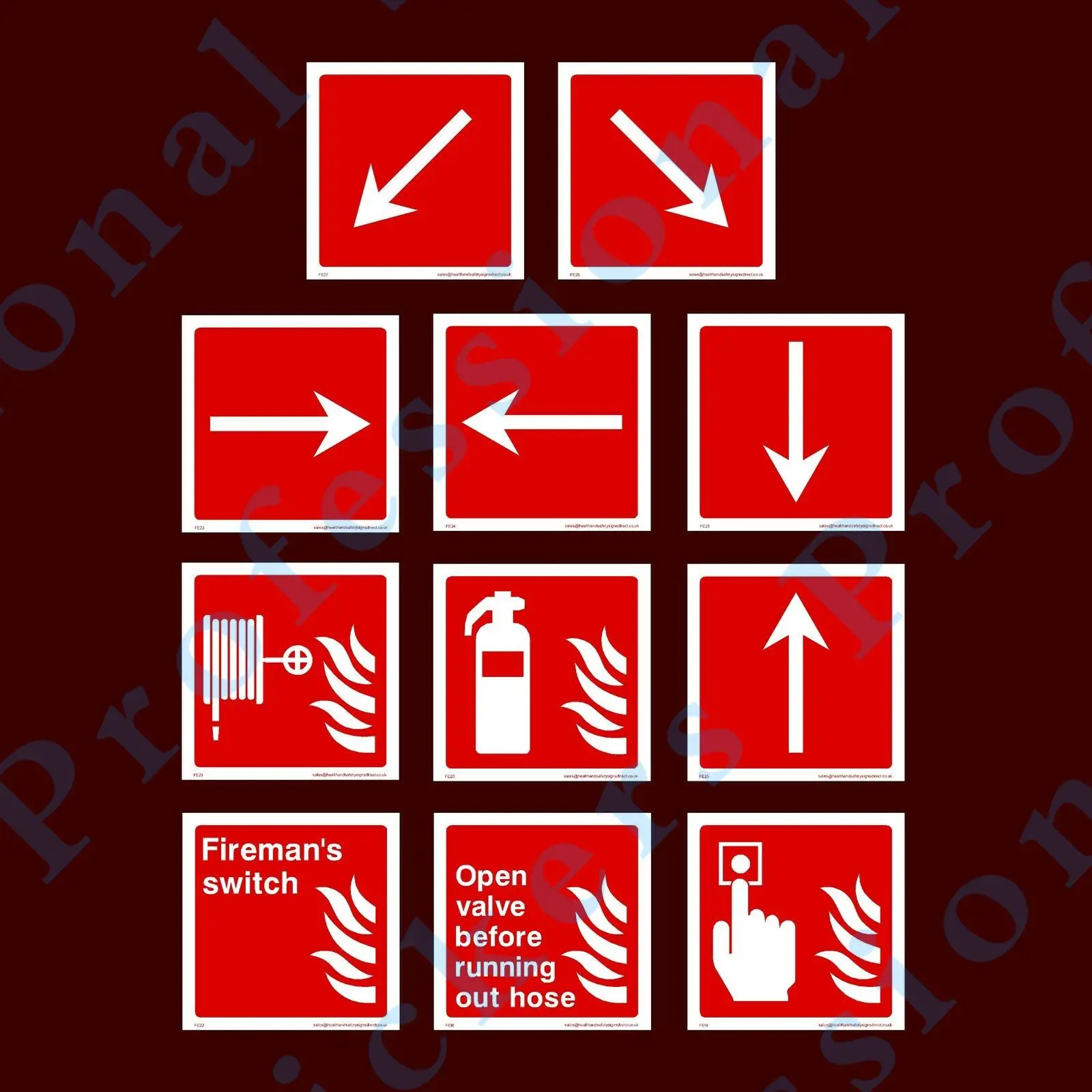 

Fireman's Switch / Open Valve / Alarm Call Point / Exit - Plastic Sign, Sticker Waterproof Vinyl stickers for car Motos