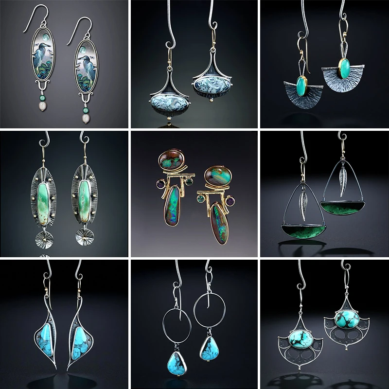 Винтажные серьги подвески из смолы для женщин 2019 креативные Висячие ретро