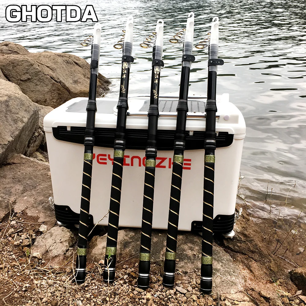 GHOTDA 2 1 м 3 6 фидерная удочка для ловли карпа сверхпрочная телескопическая из