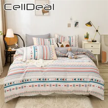 Casa têxtil tarja duvet double sided capa travesseiro caso folha de cama garoto adolescente menina menino capas de cama conjunto rei rainha gêmeo oceania (3)