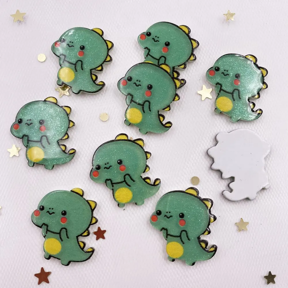 Акриловый лист с плоской спинкой цветной милый динозавр миниатюрный узор