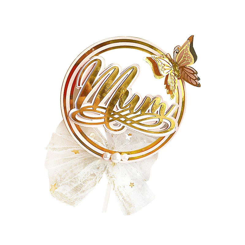 Бабочка пряжа проволока Корона торт Топпер акриловый День рождения Свадебная