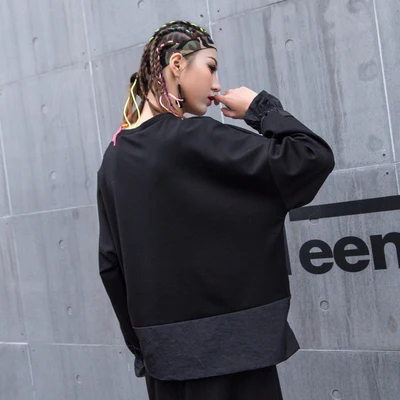 

2020 early spring new women's clothing Europe and the United States loose personality Patchwork Jacket Leisure T-shirt