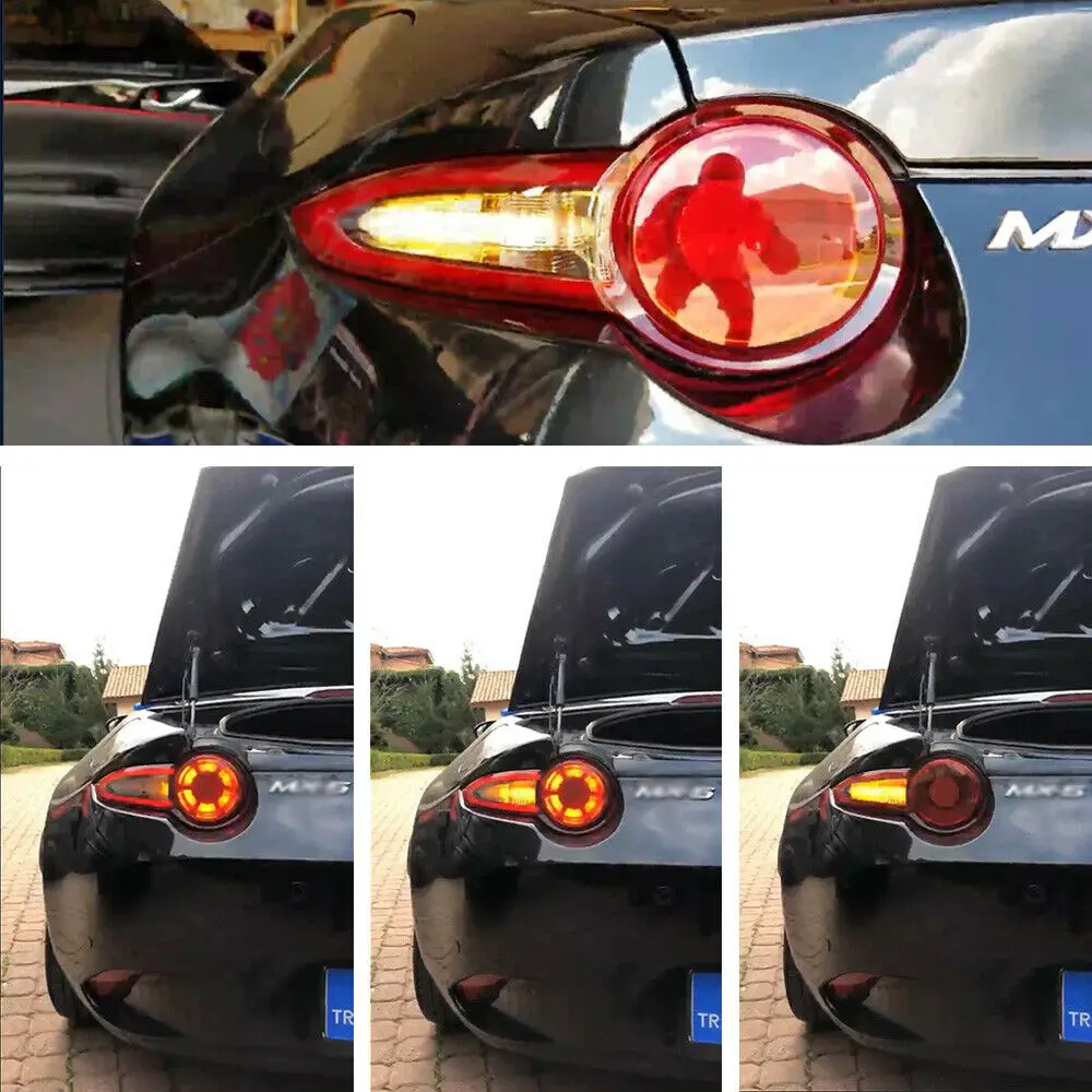 

2Pcs Full Led Sequential Dynamic Hyper Flash Taillamp Turn Signal Light For 2016-up Mazda Miata Mx-5 MK4 ND ND2 Amber /Red