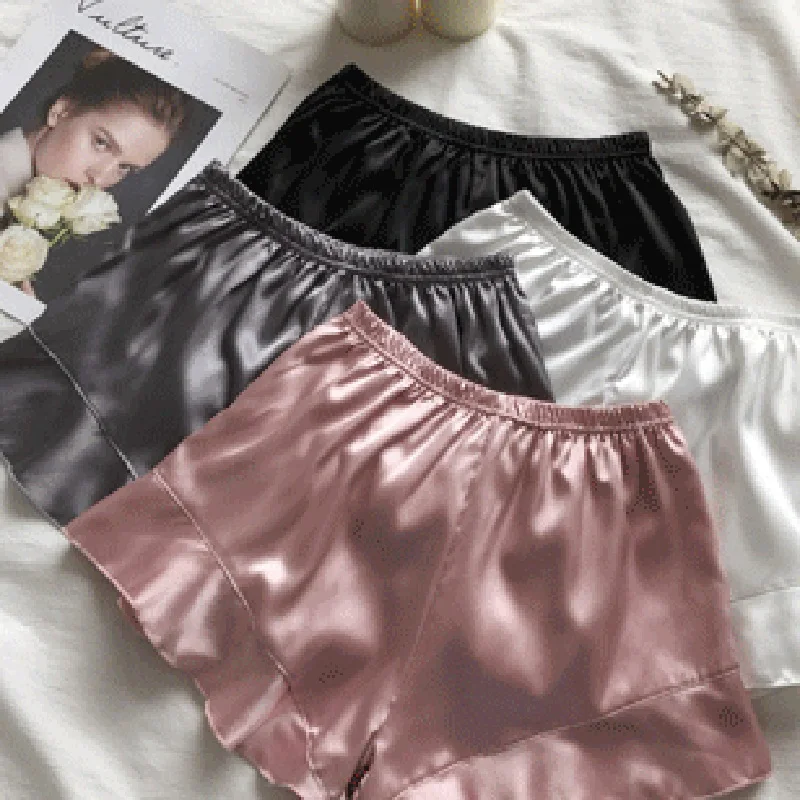 

Шорты женские атласные бесшовные кружевные бесшовные, с кружевом