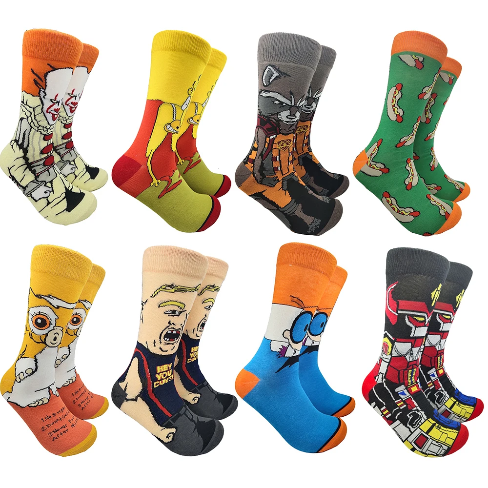 

Men Anime Socks Crew Cotton Meias Hip Hop Fashion Sports Calcetines Skateboard Cycling Running Basketball Wholesale Dropshipping