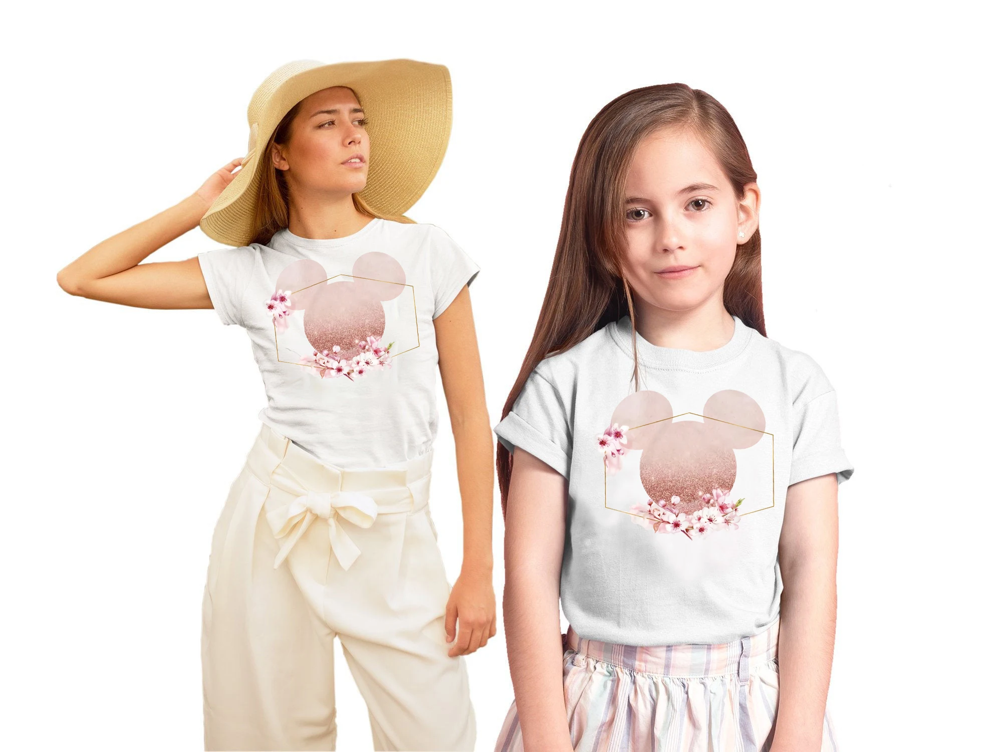 Новое поступление Детская рубашка с цветочным рисунком Микки подходящая ко мне