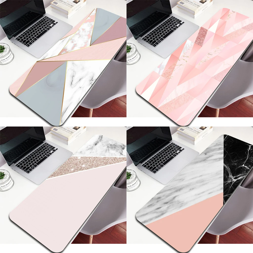 

Marble Rose Gold Pink Mouse Pad 90x40cm Simplicity XXL Gaming Padmouse Gamer Laptop Keyboard Mouse Mats for Playing Game CSGO